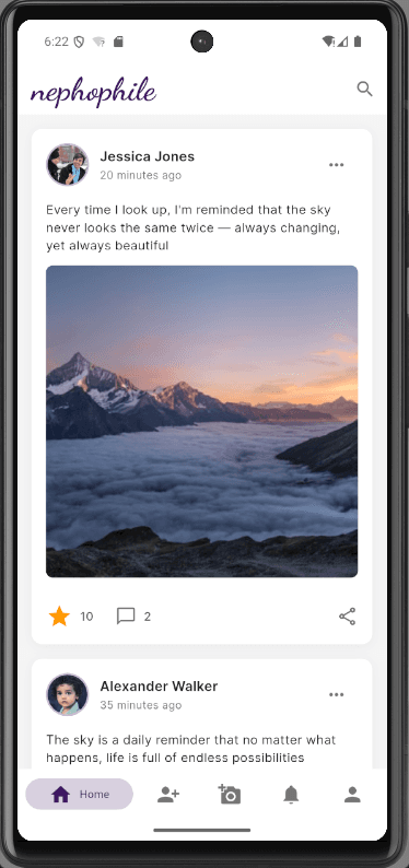 Nephophile Feed Screenshot
