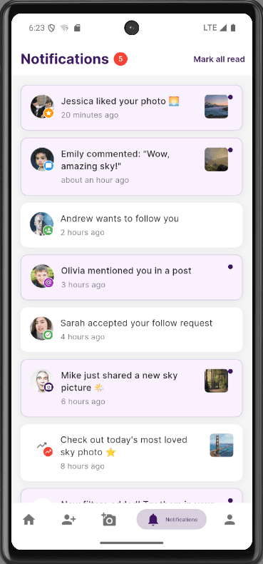 Nephophile Notifications Screenshot